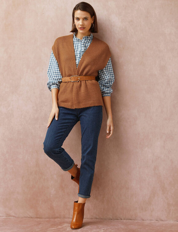 Mouwloos vest (hazelnootbruin) Mouwloos vest (hazelnootbruin)